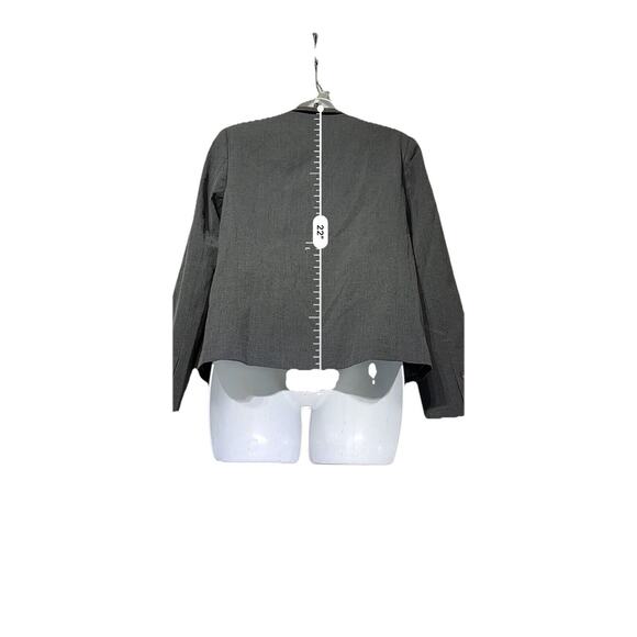 simple retro gray 2 button career business blazer Size XS - Picture 3 of 7